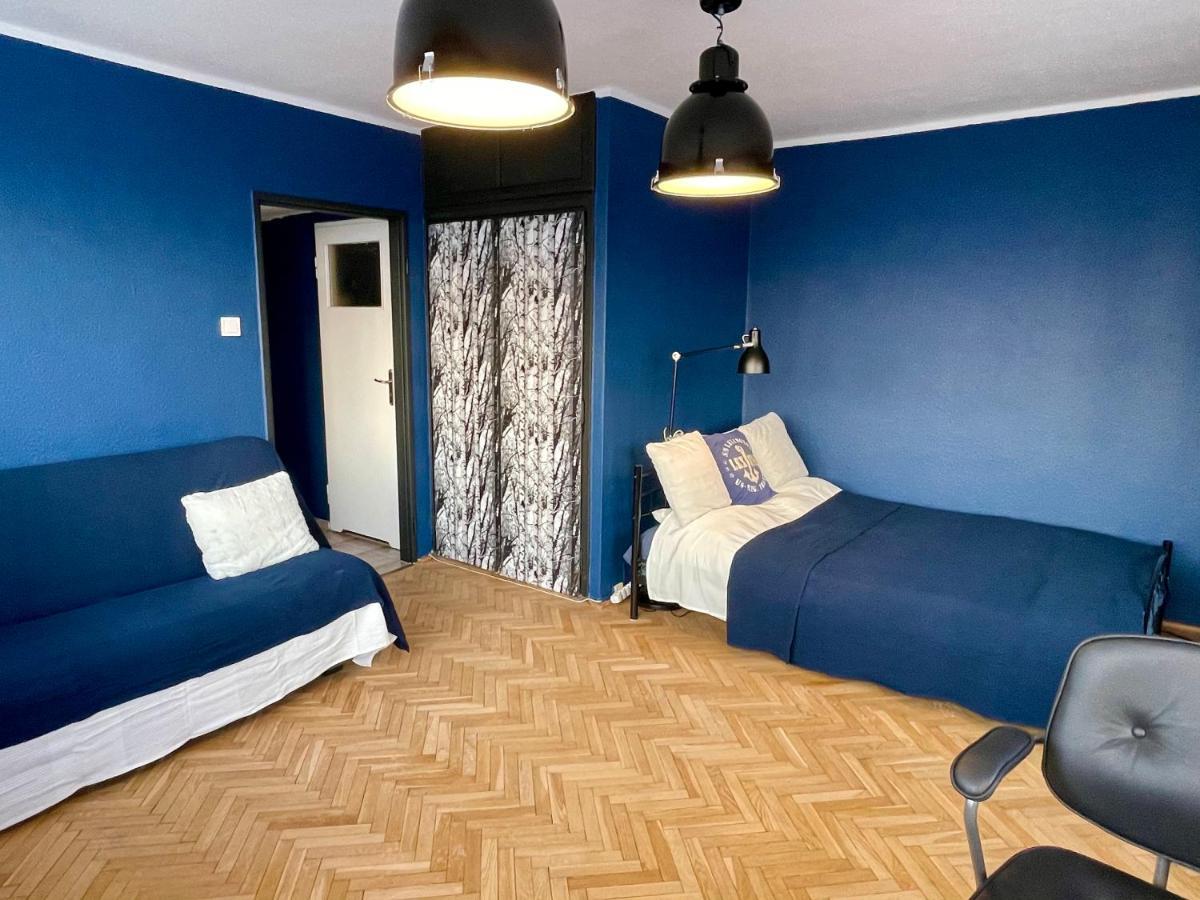 Super Apartament Blue Scisle Centrum Dwie Linie Metra Netflix Wifi 300 Mbs Panorama Miasta Варшава Екстериор снимка