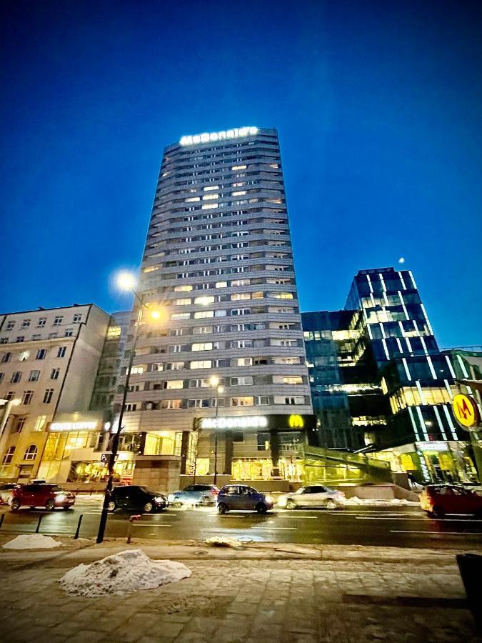 Super Apartament Blue Scisle Centrum Dwie Linie Metra Netflix Wifi 300 Mbs Panorama Miasta Варшава Екстериор снимка