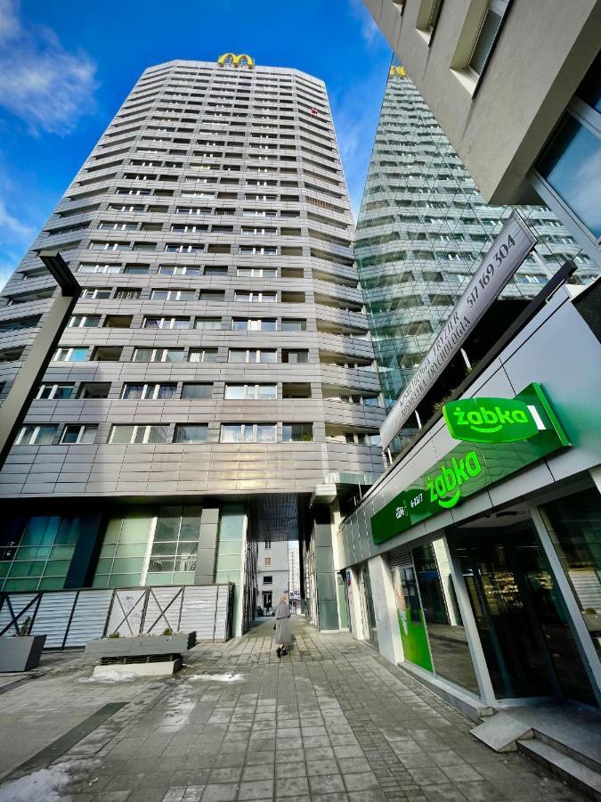 Super Apartament Blue Scisle Centrum Dwie Linie Metra Netflix Wifi 300 Mbs Panorama Miasta Варшава Екстериор снимка