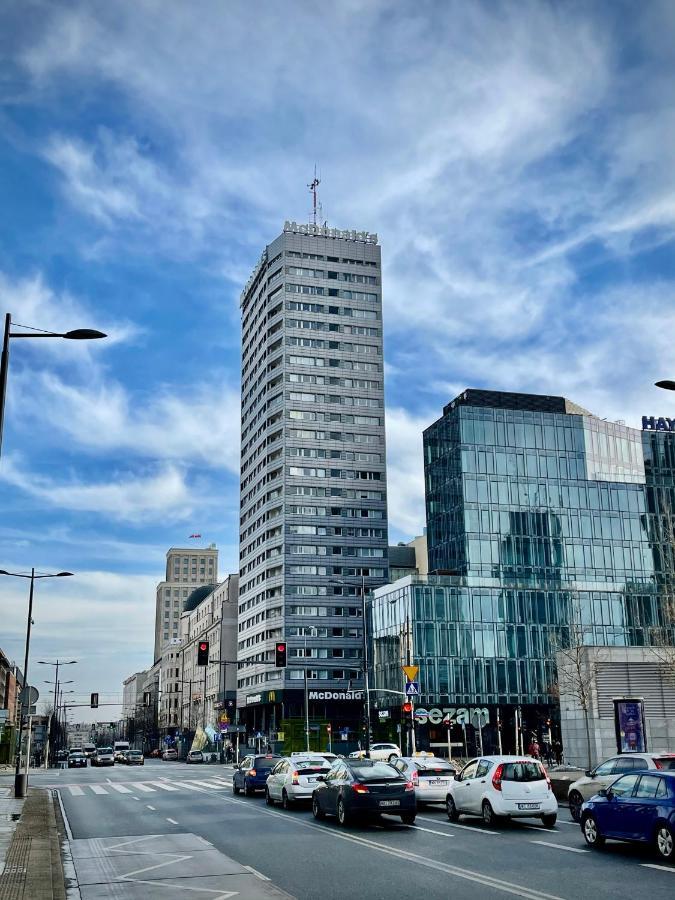 Super Apartament Blue Scisle Centrum Dwie Linie Metra Netflix Wifi 300 Mbs Panorama Miasta Варшава Екстериор снимка