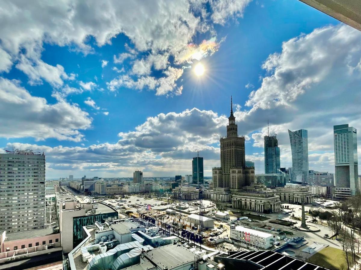 Super Apartament Blue Scisle Centrum Dwie Linie Metra Netflix Wifi 300 Mbs Panorama Miasta Варшава Екстериор снимка