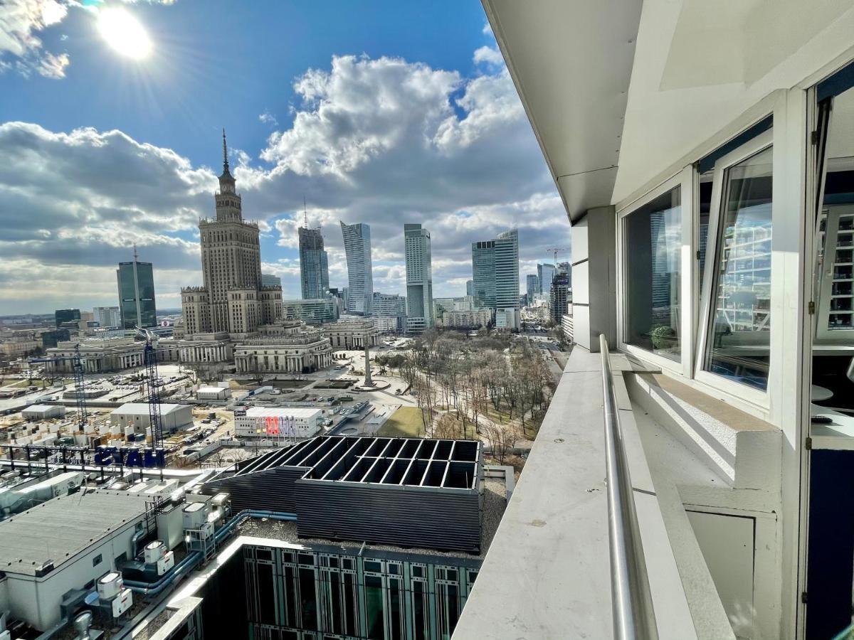 Super Apartament Blue Scisle Centrum Dwie Linie Metra Netflix Wifi 300 Mbs Panorama Miasta Варшава Екстериор снимка